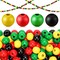 300 Pcs Juneteenth Wooden Beads Black Red Green Yellow Wood Beads Ornament with Hemp Rope Juneteenth Freedom Independence Day Patriotic for Party DIY Crafts Jewelry Bracelets Keychain Making